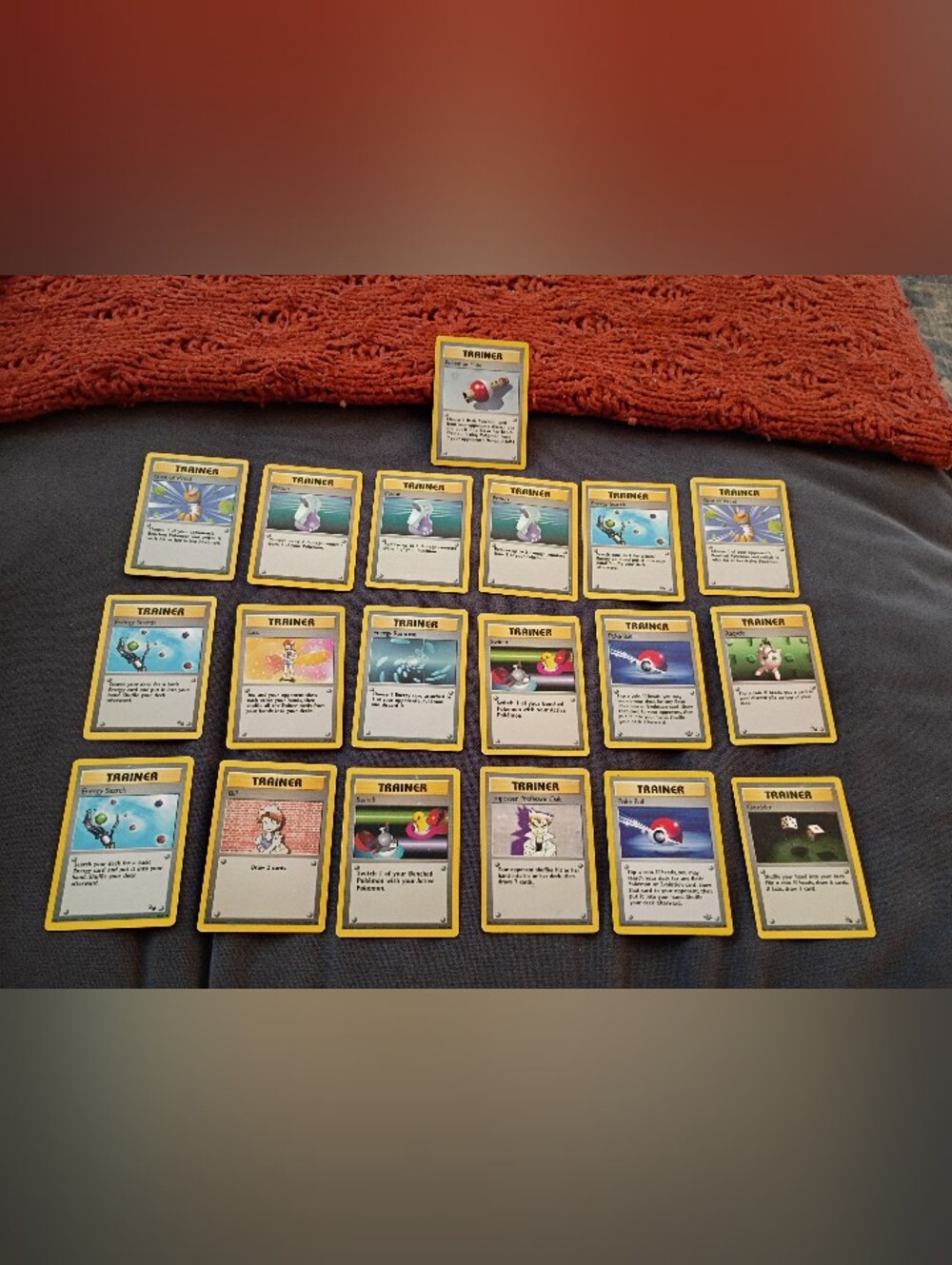 Pokemon Base Set Vintage Trainer Card Lot Of 19 - Used Condition